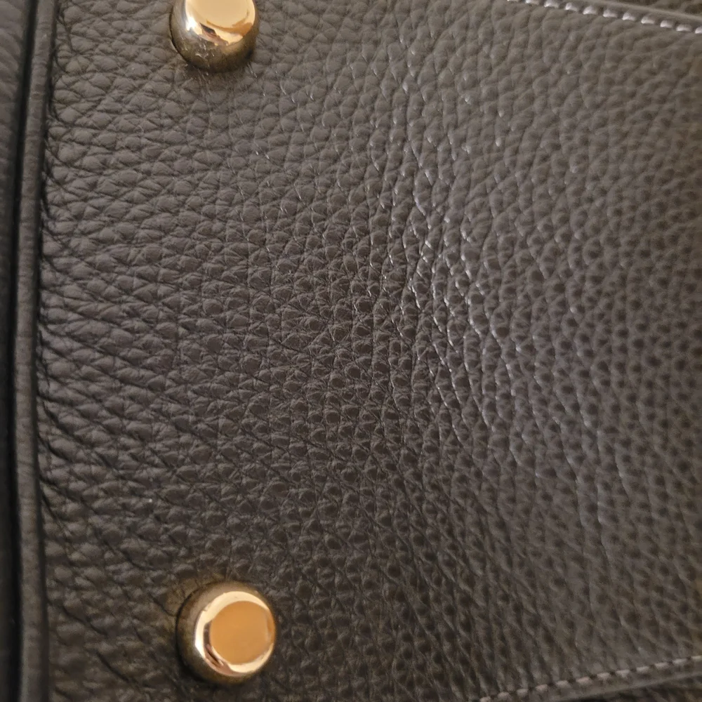 Coach Rowan Large Satchel Bag Black CV960 Black/Gold - Picture 7 of 14